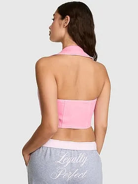 PINK | Elle Denim Halter Top