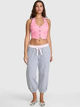 PINK | Elle Denim Halter Top