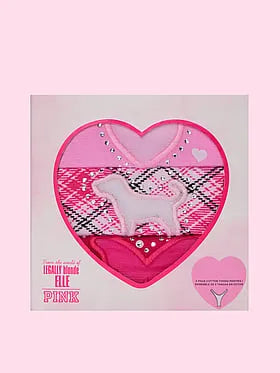 PINK | Elle 3-Pack Cotton Thong Panties
