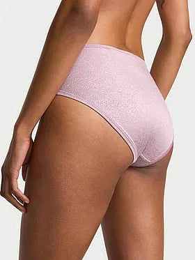 No-Show Snake Jacquard Mid-Rise Bikini Panty