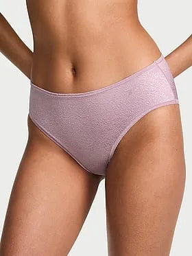 No-Show Snake Jacquard Mid-Rise Bikini Panty
