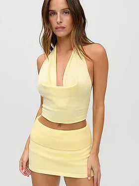 JENNIE x Frankies Bikinis Briar Cloud Knit Halter Top