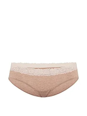 Cotton Lace-Trim Hiphugger Panty