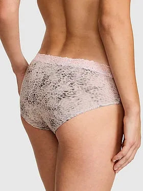 Cotton Lace-Trim Hiphugger Panty