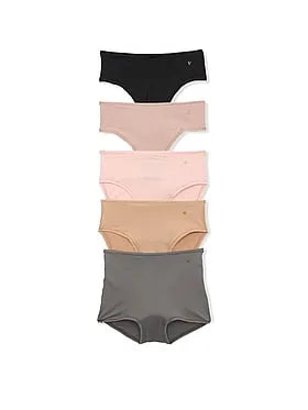5-Pack Love Cloud Mixed Silhouette Mid-Rise Panties