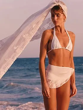 Frankies Bikinis x Paige Lorenze Cloud Nine Satin Sarong