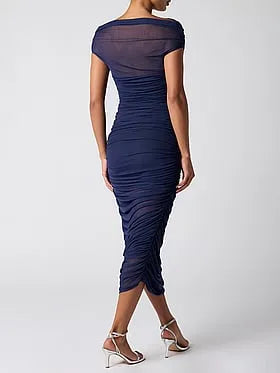 Claudia Ruched Midi Dress