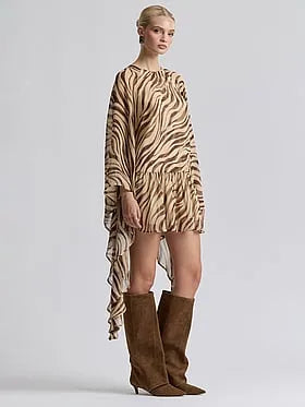 Draped Sleeve Mini Dress