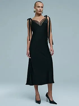 Lydia Tie Strap Midi Dress