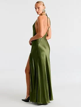 Anastasia Satin Maxi Dress