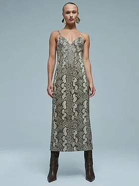 Estine Faux Snakeskin Dress
