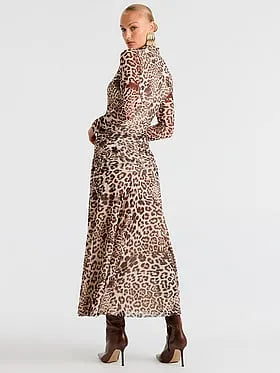 Lea Printed Mesh Dress