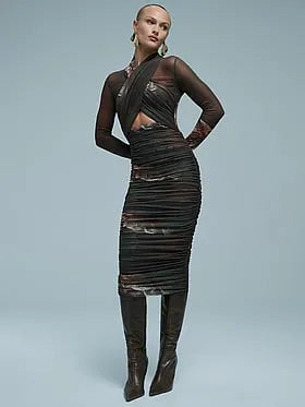 Aliyah Printed Midi Dress